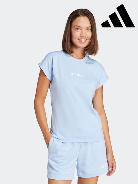 adidas Blue Essentials Single Jersey T-Shirt (AR1019) | £15