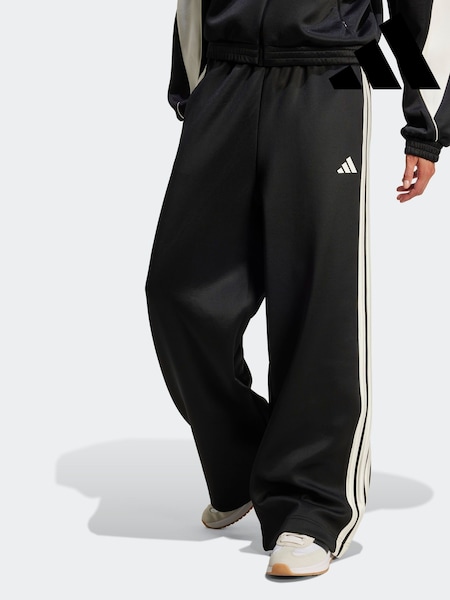 adidas Black Stadium Loose Fit 3-Stripes Trackpant Trousers (AR1055) | £0