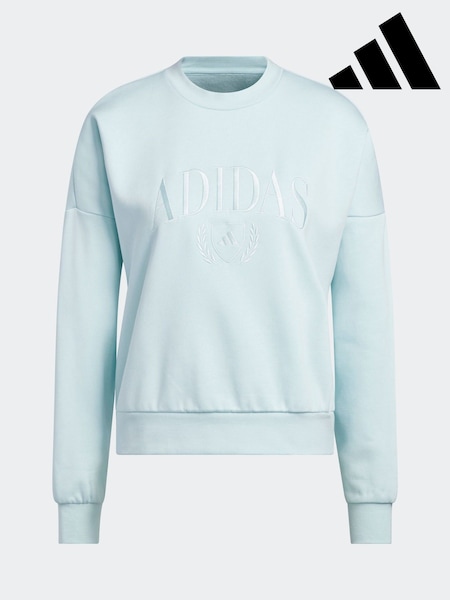 adidas Green Cozy Holiday Logo Graphic Sweatshirt (AR1220) | £45