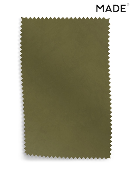 MADE.COM Fern Green Matt Velvet Easy Clean Fern Upholstery Swatch (AR1325) | £0