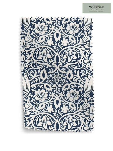 Morris & Co Indigo Blue Borage by Morris and Co Upholstery Swatch (AR1328) | £0