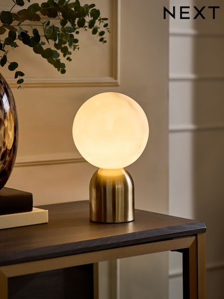 Brass Ebro Rechargeable Table Lamp (AR1611) | £50