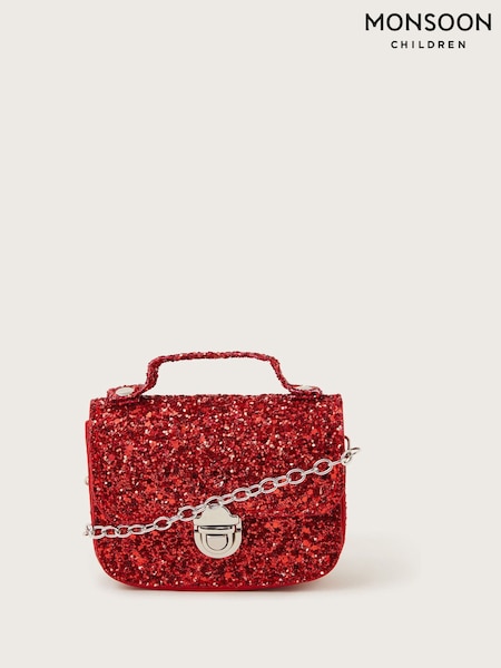 Monsoon Red Glitter Mini Bag (AR1658) | £10