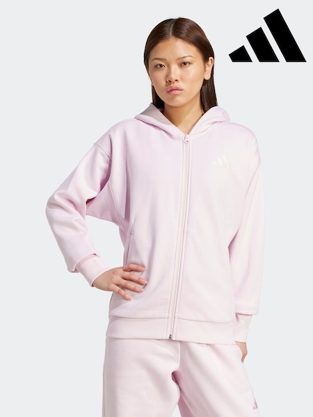 adidas Pink ALL SZN Full Zip Hoodie (AR1822) | £55