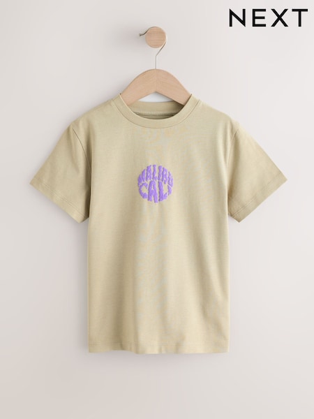 Stone Cali Simple Short Sleeve 100% Cotton T-Shirt (3-16yrs) (AR1880) | £4.50 - £7.50
