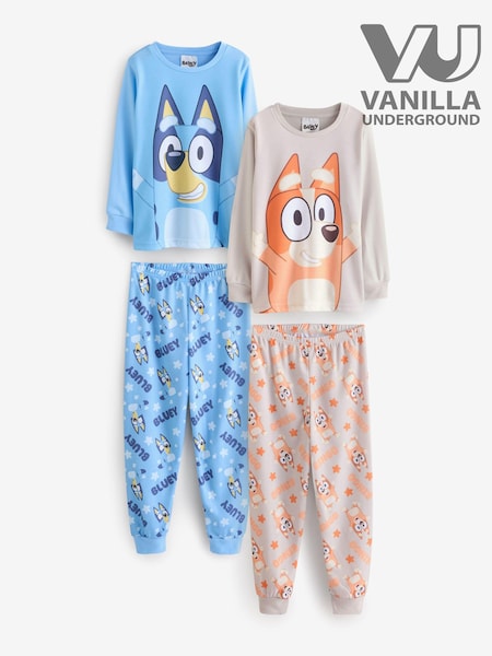 Vanilla Underground Blue Unisex Kids Pyjamas 2 Pack (AR1887) | £28