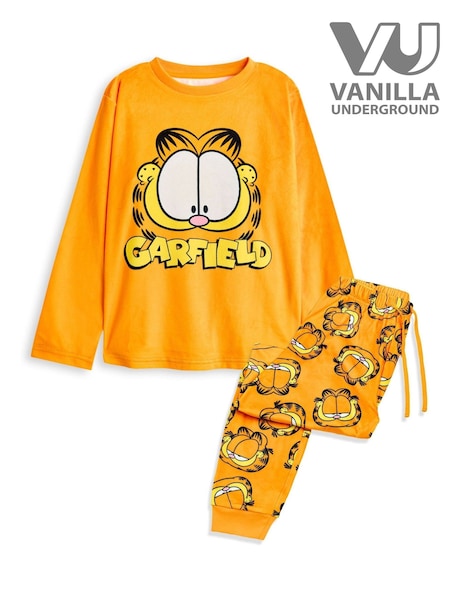 Vanilla Underground Orange Garfield Womens Pyjamas (AR1889) | £28