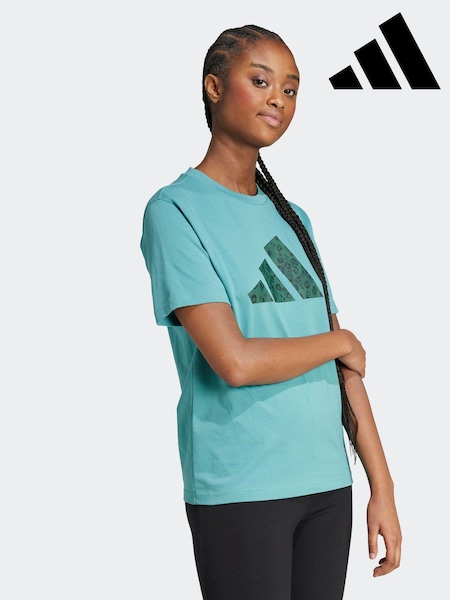 adidas Green Animal Graphic Regular 100% Cotton T-Shirt (AR1930) | £20