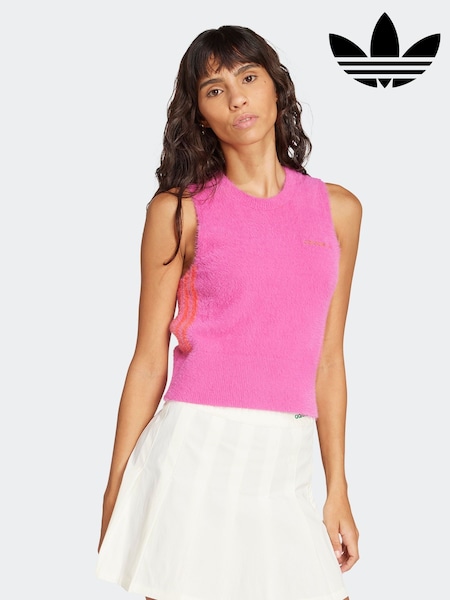 adidas Originals Pink Fluffy 3-Stripes Vest (AR1950) | £60
