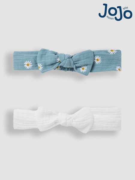 JoJo Maman Bébé Green Pretty Bow Headbands 2 Pack (AR2015) | £7.50