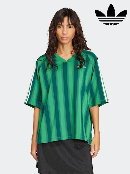 adidas Originals Green Linear Oversize T-Shirt (AR2041) | £38
