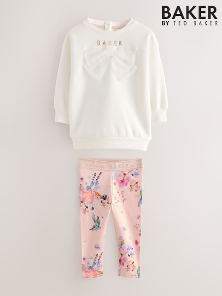 Baker by Ted Baker Longline Bow Sweat Tops & Leggings Set 2 Piece (AR2149) | £33 - £38