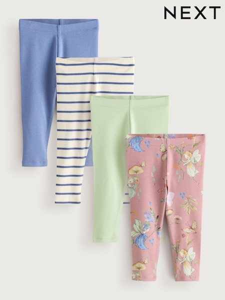 Pink/Green Leggings 4 Pack (3mths-7yrs) (AR2241) | £17 - £21