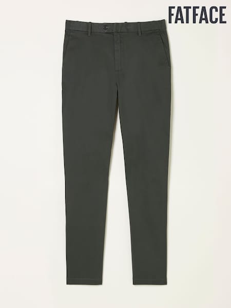 FatFace Bosbury Dark Green Tailored Fit Smart Chino Trousers (AR2359) | £52