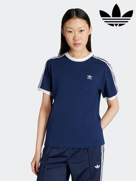 adidas Originals Blue 3-Stripes T-Shirt (AR2551) | £28
