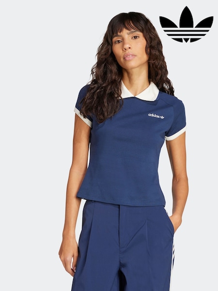 adidas Originals Blue Short Polo Top (AR2556) | £35