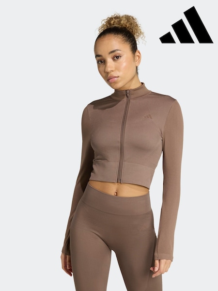 adidas Brown We Knit Jacket (AR2633) | £38