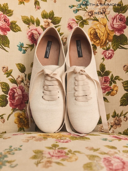 Natural Tabitha Simmons x Next Dilly Round Toe Lace Up Slim Jazz Shoes (AR2653) | £85
