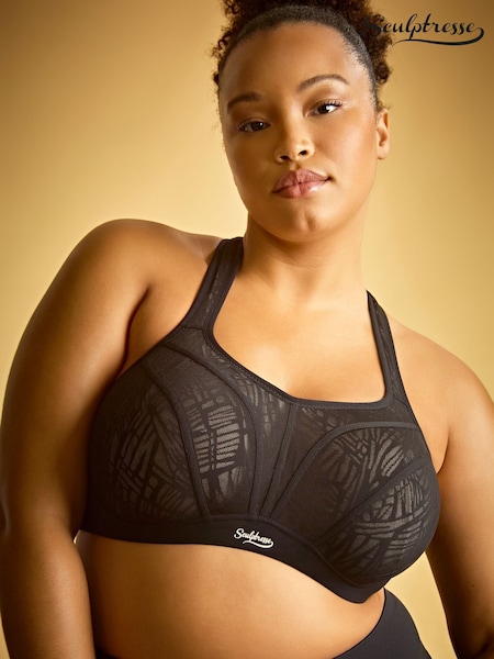 Panache Sculptresse Activate Non Padded Black Sports Bra (AR2752) | £50