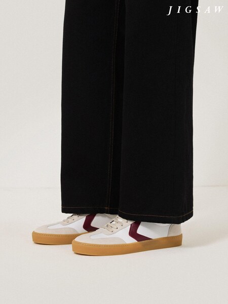 Jigsaw White Portland Vintage Stripe Shoes (AR2925) | £145
