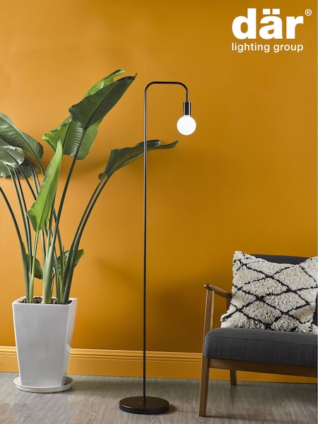 Dar Lighting Matt Black Dena Floor Lamp (AR3045) | £58