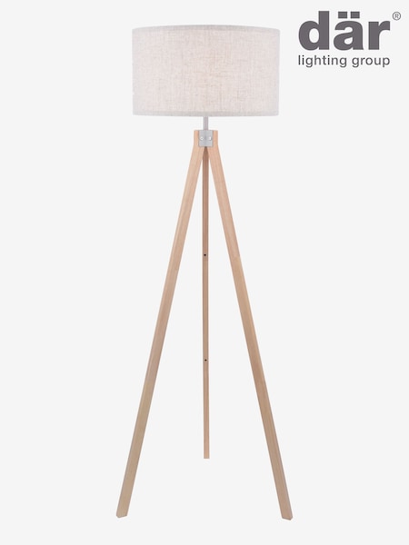 Dar Lighting Natural Wood Armitage Floor Lamp (AR3060) | £118