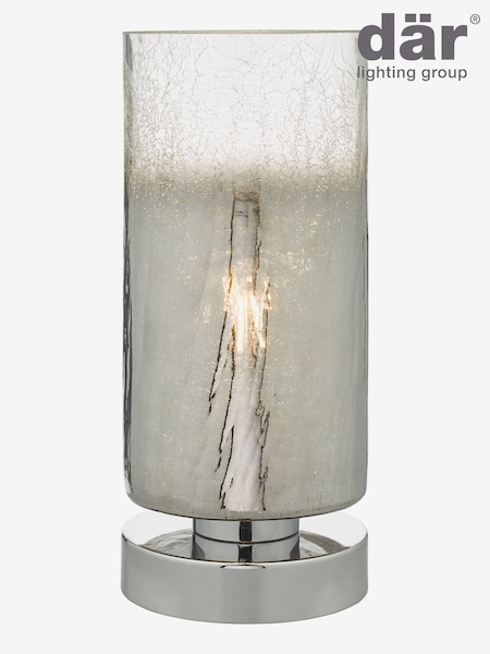 Dar Lighting Crackle Glass Polished Chrome Deena Touch Table Lamp (AR3068) | £50