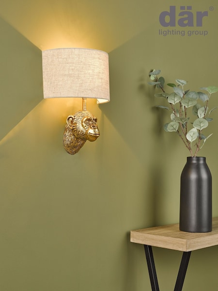 Dar Lighting Matt Gold Raul Wall Light (AR3072) | £87