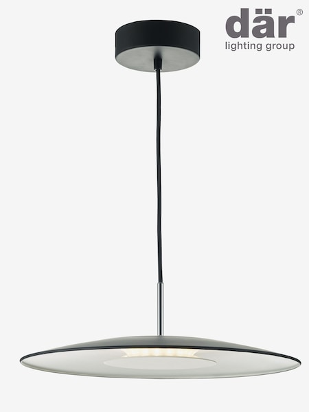 Dar Lighting Matt Black Stainless Steel Enoch Pendant Ceiling Light (AR3087) | £100