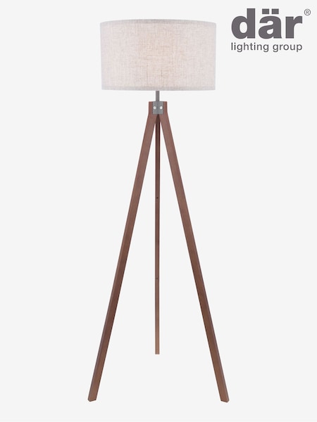 Dar Lighting Dark Wood Armitage Floor Lamp (AR3101) | £118