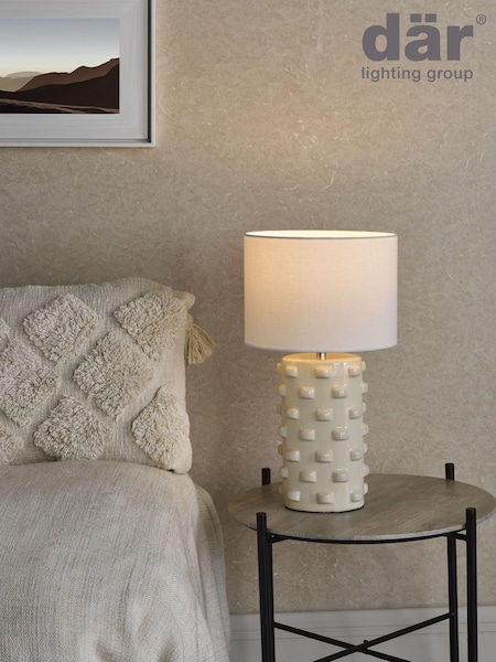Dar Lighting White Georgina Table Lamp (AR3143) | £69