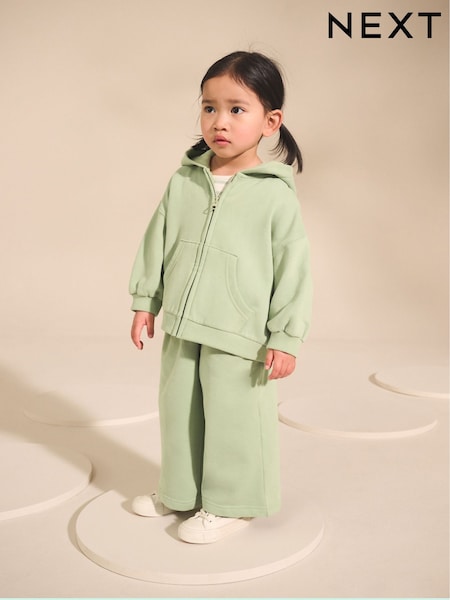 Sage Green Zip Through Hoodie (3mths-7yrs) (AR3356) | £10 - £12