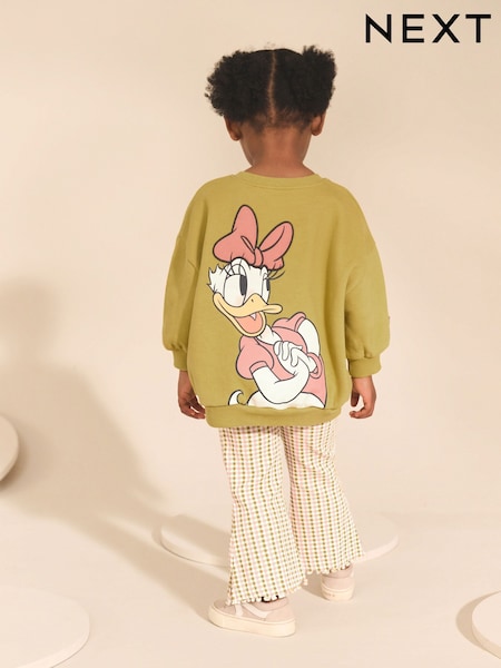 Green Gingham Daisy Duck Sweatshirt and Flare Leggings Set (3mths-7yrs) (AR3401) | £20 - £24