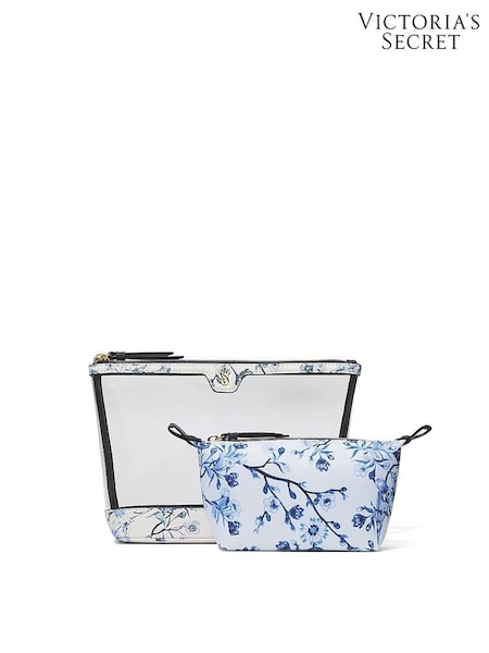Victoria's Secret White Floral AM/PM Makeup Bag Duo (AR3675) | £29