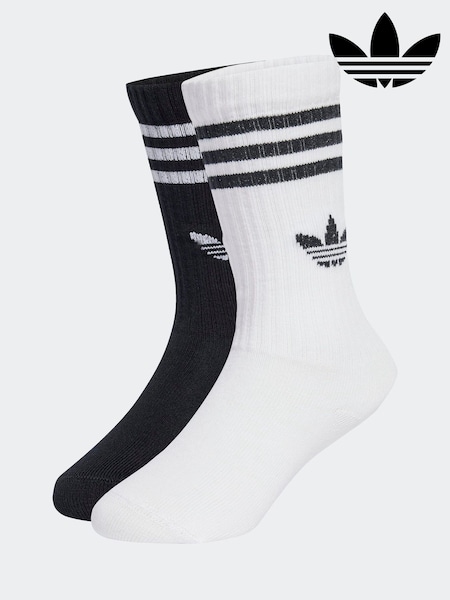 adidas Originals White 3 Pack Crew Socks (AR3692) | £7