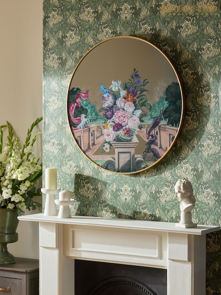 Laurence Llewelyn-Bowen Multi Terrace In Flower Round Mirror (AR3883) | £155