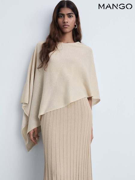 Mango Cream Asymmetrical Cape Top (AR3926) | £36
