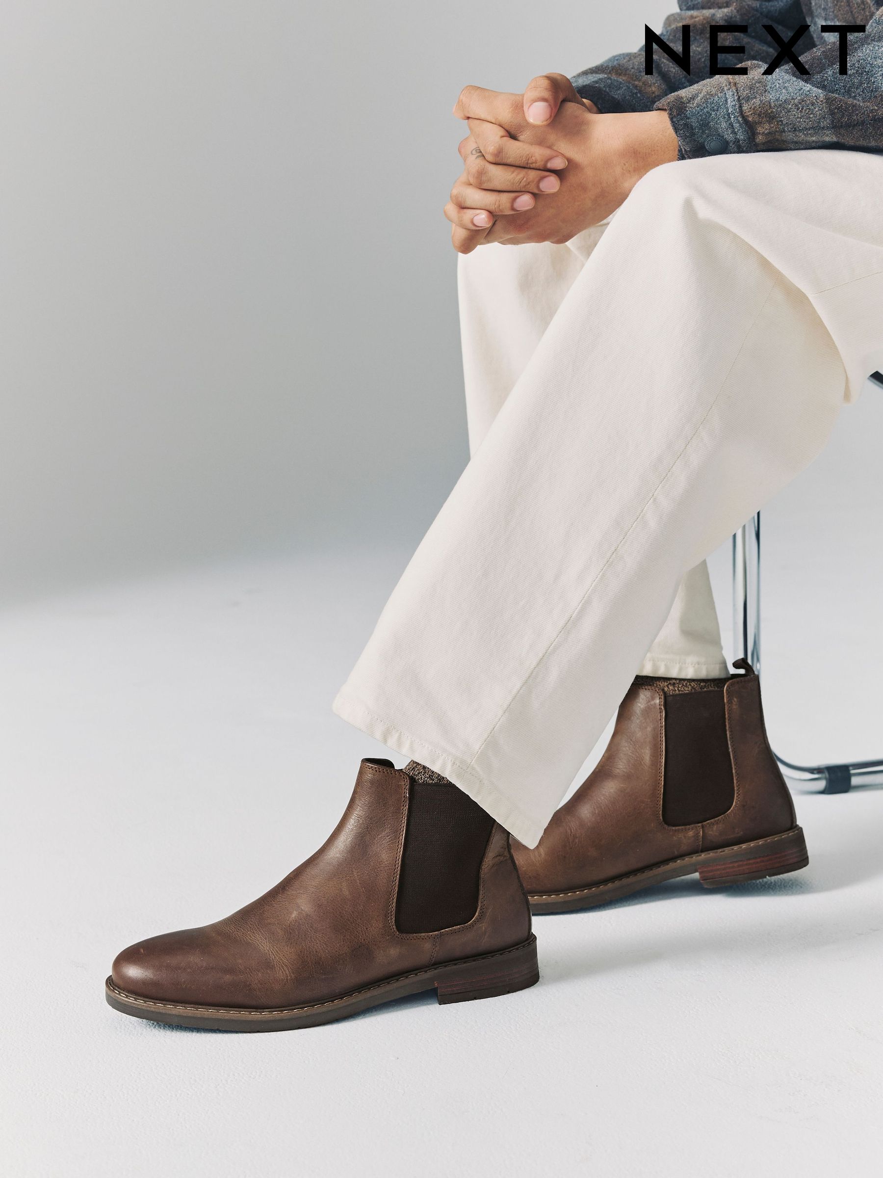 black leather dress boots for men