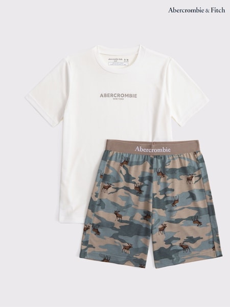 Abercrombie & Fitch Logo T-Shirt & Shorts Pyjama Set (AR4016) | £29