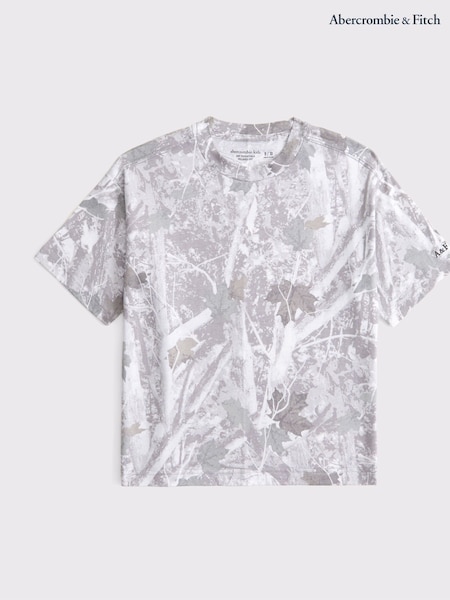 Abercrombie & Fitch Camo Print Relaxed Fit Logo T-Shirt (AR4033) | £15