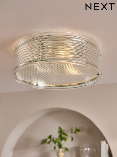 Chrome Carlton 2 Light Flush Fitting Ceiling Light (AR4078) | £120