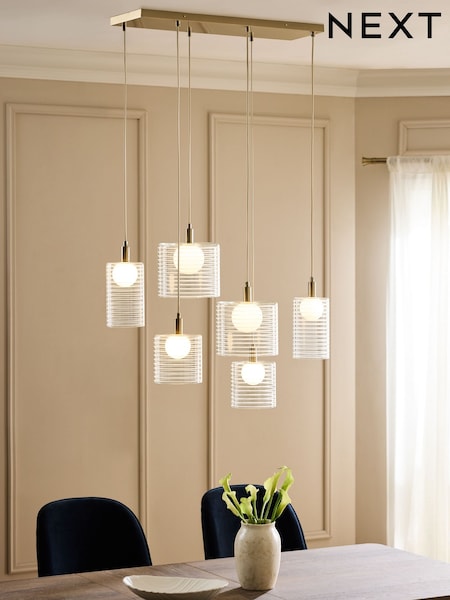 Brass Milan 6 Light Linear Pendant (AR4115) | £230