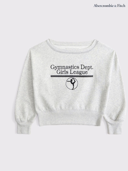 Off Shoulder Graphic Jersey Sweatshirt (AR4501) | £40