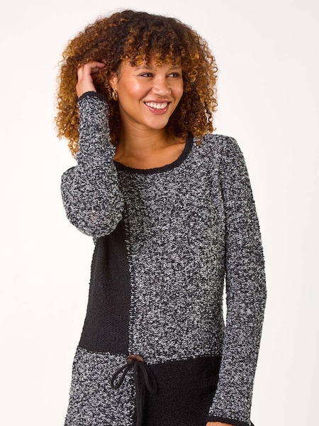 Roman Black Textured Button Detail Knit Jumper (AR4542) | £48