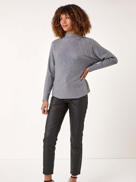 Roman Grey Sunray Embellished Jumper (AR4584) | £42