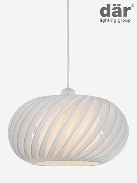 Dar Lighting White Easy Fit Explorer Pendant Ceiling Light (AR4638) | £39