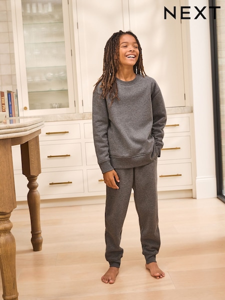 Grey Single Cosy Fleece Pyjamas (3-16yrs) (AR4854) | £21 - £27