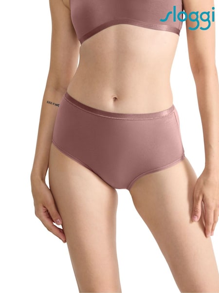 Sloggi Go Daily Cotton Highwaist Beige Briefs (AR4896) | £26