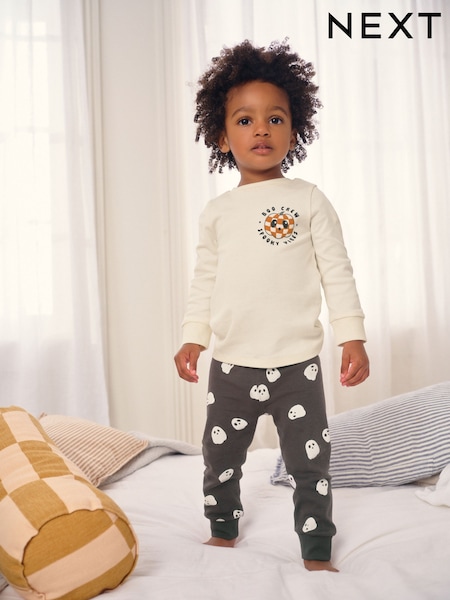 Cream/Black Halloween Fit Single Snuggle Pyjamas (9mths-10yrs) (AR6057) | £11 - £14