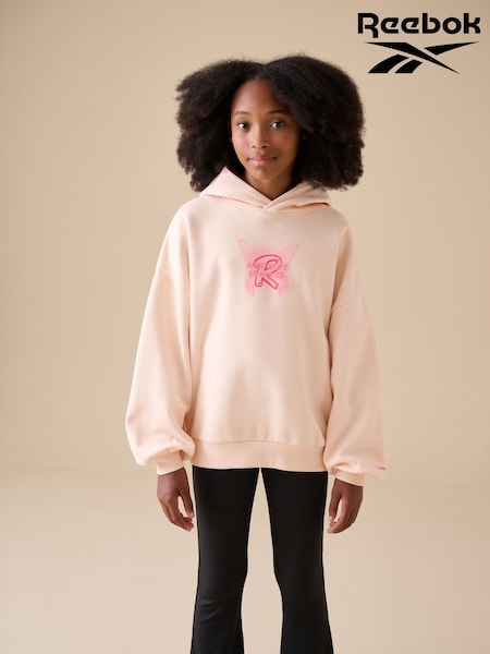 Reebok Oversized Pink Long Sleeve Logo Hoodie (AR6111) | £20 - £26